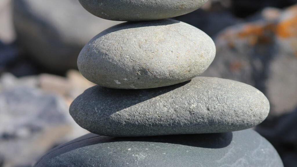 Stacked stones creating a harmonious balance in nature